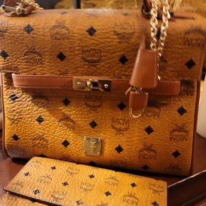 Authentic Rare MCM bag with wallet and lock